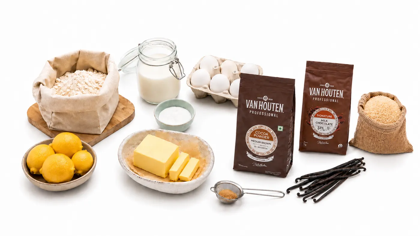 Ingredients — flour, sugar & baking staples